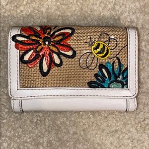 Coach Burlap and Bee Wallet
